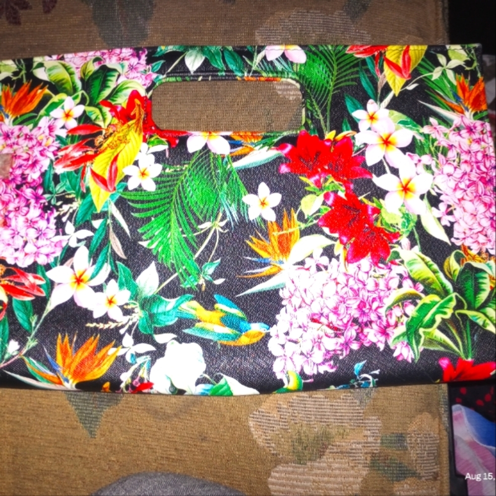 Floral Print Clutch Bag